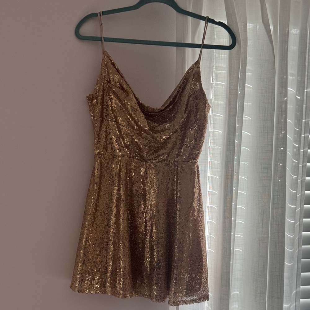Lucy in the Sky Gold Sequin Dress